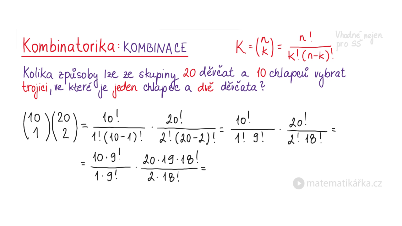 Jak se počítá kombinace?